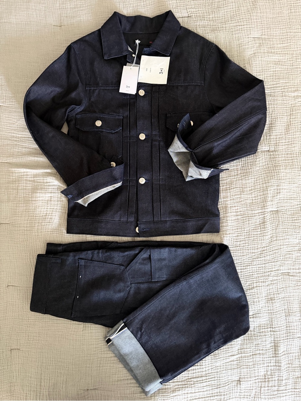 3x1 NYC Denim Jacket & Jean SET Cimosa Selvedge NWT Sz S/29